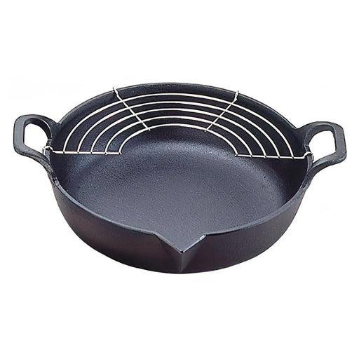 Iwachu Nambu Cast Iron Tempura Pan - 25cm Authentic Japanese Cookware-Kiichin - The #1 Place for Japanese Goods in Your Hand!