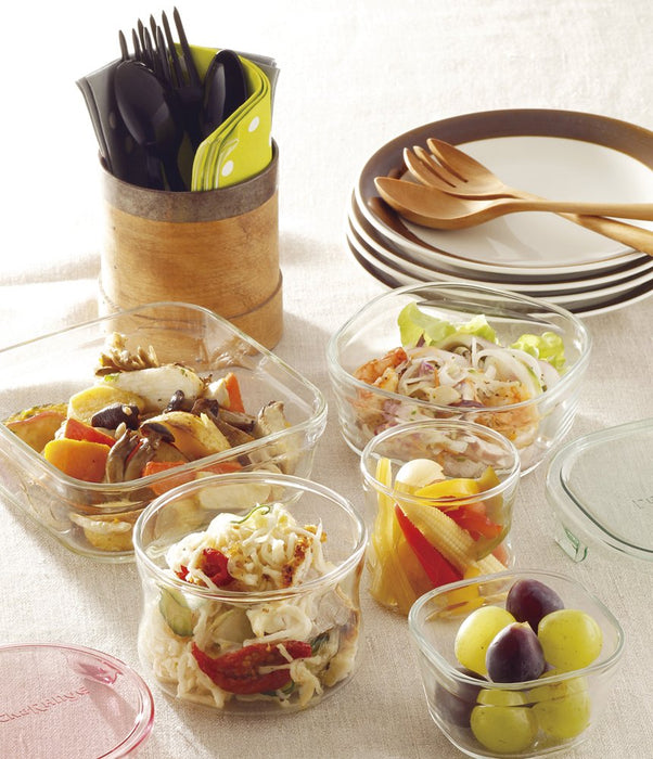 Iwaki Japan Square Glass Storage Container M 800ml - Heat Resistant-Kiichin - The #1 Place for Japanese Goods in Your Hand!