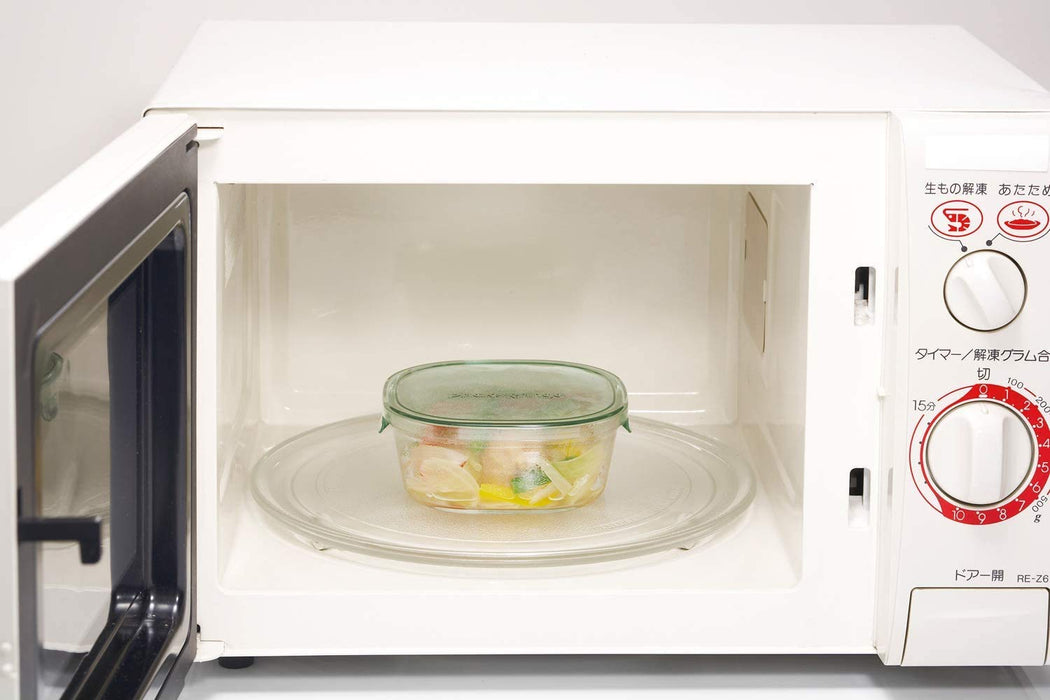 Iwaki Japan Green Round Glass Storage Container - 490ml-Kiichin - The #1 Place for Japanese Goods in Your Hand!