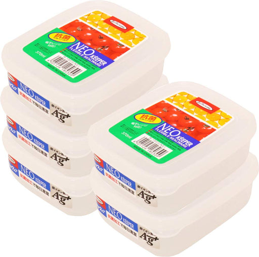 Iwasaki Industry Japan Neo Keeper S Clear 370Ml Food Storage Set (5-Pack)-Kiichin - The #1 Place for Japanese Goods in Your Hand!