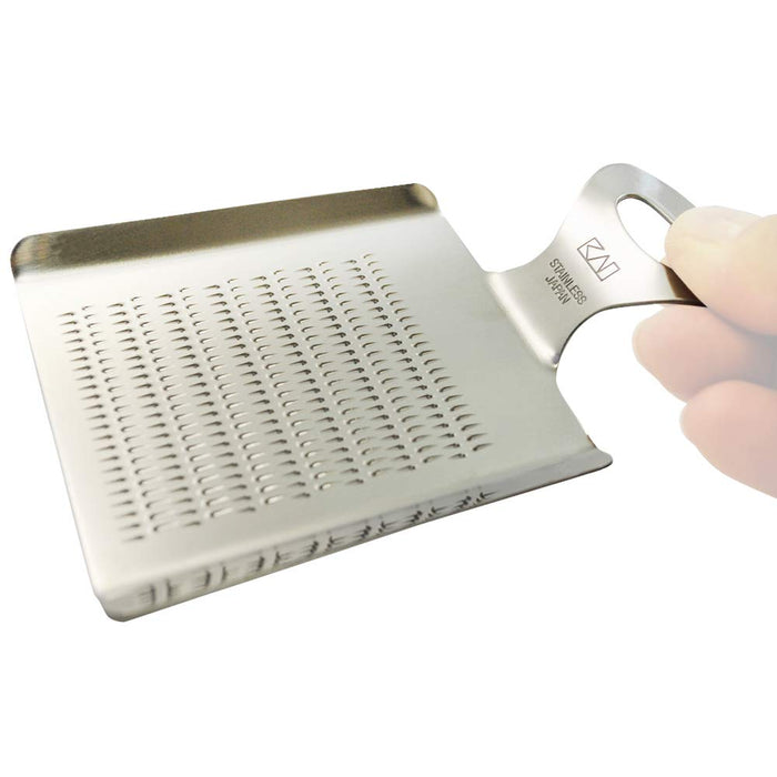 Kai Corp Mini Stainless Steel Grater - Made in Japan (DH7070)-Kiichin - The #1 Place for Japanese Goods in Your Hand!