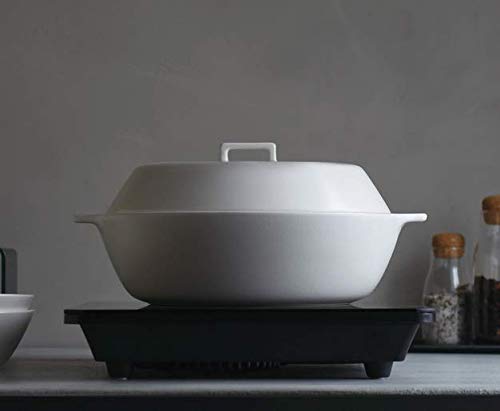 Kinto Kakomi Ih Clay Pot 1.2L White - Japanese Made 25190-Kiichin - The #1 Place for Japanese Goods in Your Hand!