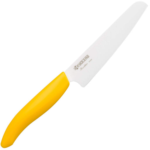 Kyocera 12Cm Yellow Micro Serrated Blade Knife - Bleach Disinfection Compatible - Free Resharpening Ticket-Kiichin - The #1 Place for Japanese Goods in Your Hand!