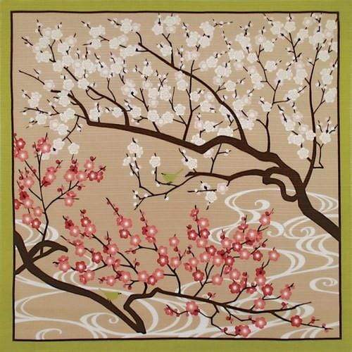 Maeda Senko Cotton Bento Lunch Cloth (Winter Ume Blossoms)-Kiichin - The #1 Place for Japanese Goods in Your Hand!