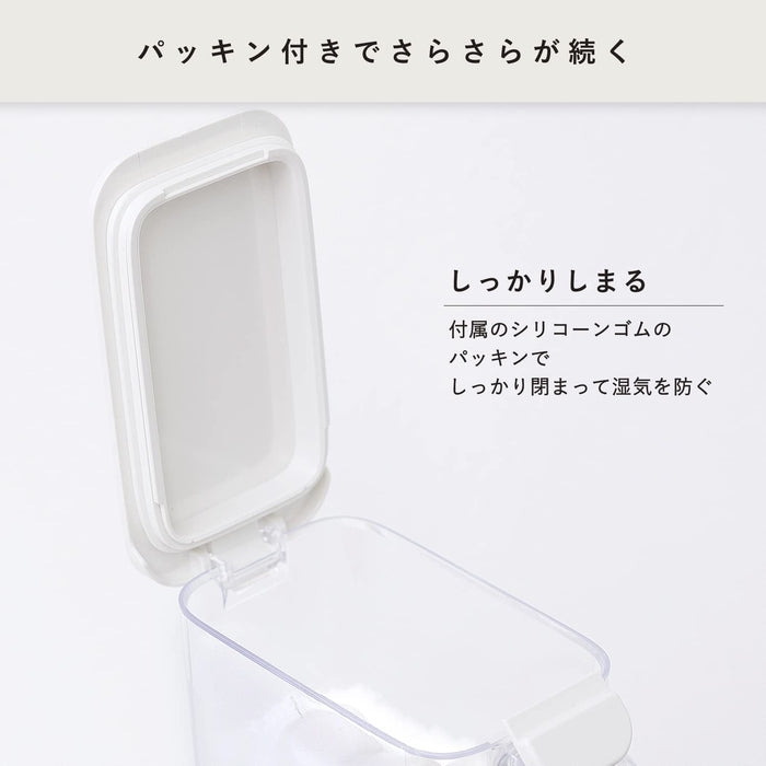 Marna White Seasoning Pot with Spoon - Salt and Sugar Container (Japan)-Kiichin - The #1 Place for Japanese Goods in Your Hand!