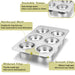 PP Chef Stainless Steel Muffin Pan Set - 2 Pans (6 Cups)-Kiichin - The #1 Place for Japanese Goods in Your Hand!