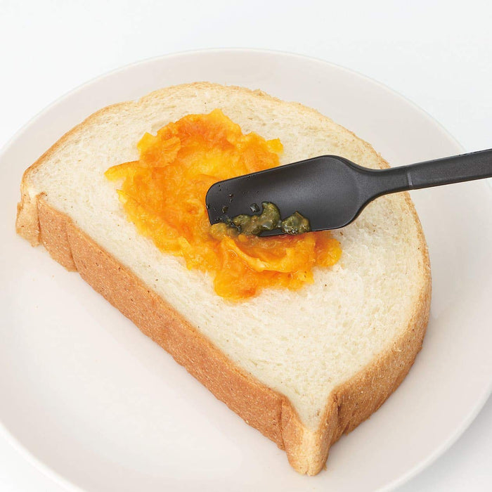 Mujirushi Ryohin 19Cm Black Silicone Jam Spoon - Made In Japan-Kiichin - The #1 Place for Japanese Goods in Your Hand!