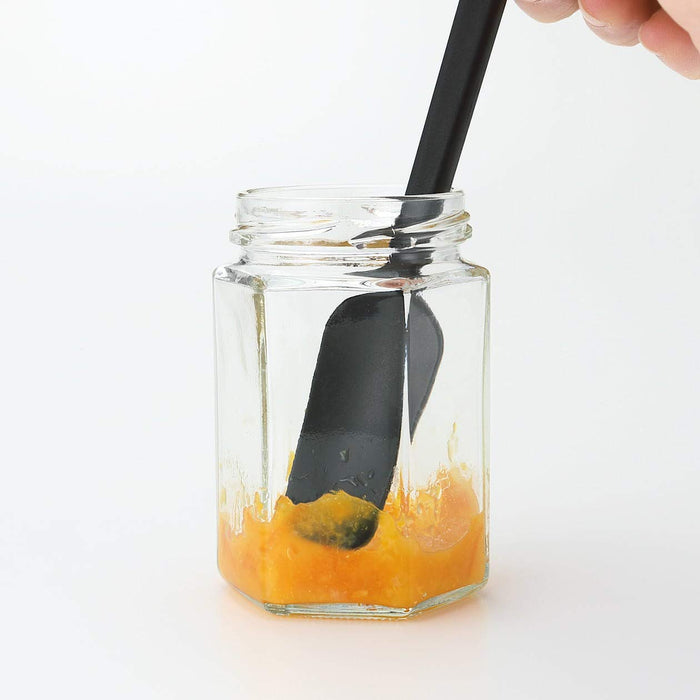 Mujirushi Ryohin 19Cm Black Silicone Jam Spoon - Made In Japan-Kiichin - The #1 Place for Japanese Goods in Your Hand!