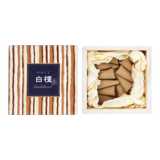 Nippon Kodo Kayuragi Sandalwood Incense Cones - 12Pcs Japan + Stand-Kiichin - The #1 Place for Japanese Goods in Your Hand!