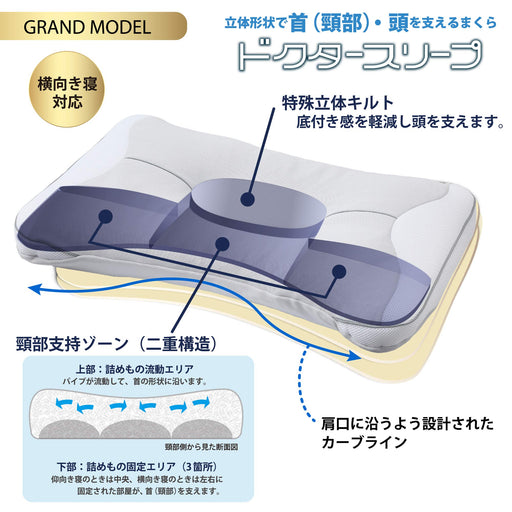 Nishikawa Adjustable Height Gray Pillow - Made in Japan-Kiichin - The #1 Place for Japanese Goods in Your Hand!