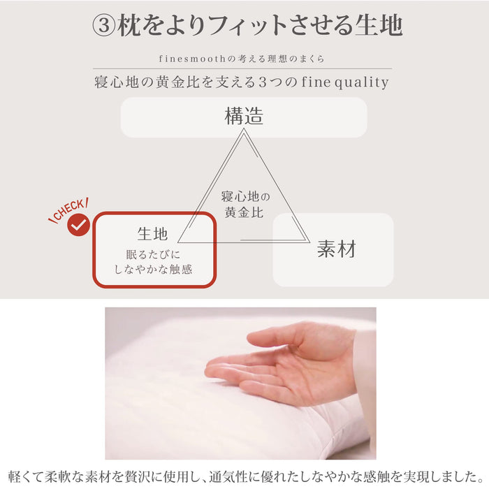 Nishikawa Japan Mini Pipe Pillow - Washable, Breathable, Elastic, Adjustable, Fine Smooth White-Kiichin - The #1 Place for Japanese Goods in Your Hand!