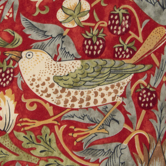 Nishikawa Morris Gallery Strawberry Thief Pillow Cover - 63X43Cm, 100% Cotton, Made In Japan, Red-Kiichin - The #1 Place for Japanese Goods in Your Hand!