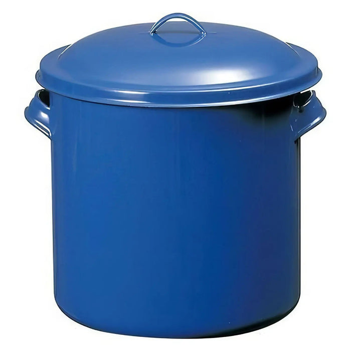 Noda Horo 12cm Enamelware Storage Jar with Lid - Stylish and Functional Kitchen Organizer-Kiichin - The #1 Place for Japanese Goods in Your Hand!