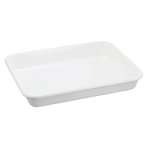 Noda Horo White Series Enamel No.18 Nestable Baking Tray for Meal Prep-Kiichin - The #1 Place for Japanese Goods in Your Hand!
