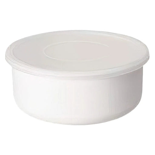 Noda Horo 14cm Enamel Round Food Containers with Lid - White Series-Kiichin - The #1 Place for Japanese Goods in Your Hand!