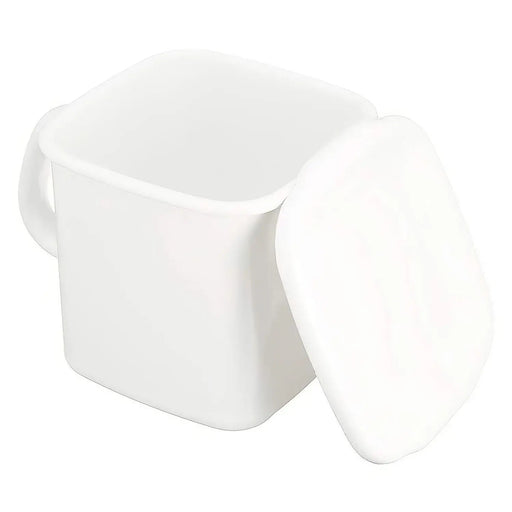 Noda Horo Enamel Square Food Containers - 1.2L Capacity with Handle and Lid-Kiichin - The #1 Place for Japanese Goods in Your Hand!
