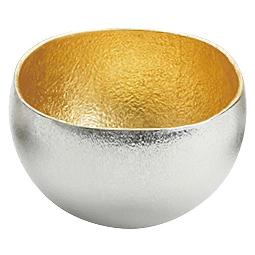 Handcrafted Japan Cast Tinware Kuzushi Yure Misshapen Swing Cold Sake Cup 70Ml Gold by Nousaku-Kiichin - The #1 Place for Japanese Goods in Your Hand!
