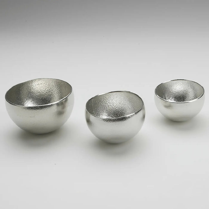 Handcrafted Japan Cast Tinware Kuzushi Yure Misshapen Swing Cold Sake Cup 70Ml Gold by Nousaku-Kiichin - The #1 Place for Japanese Goods in Your Hand!