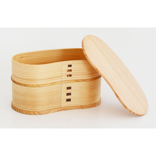 Odate Magewappa Hango Two-Tier Bento Lunch Box - Authentic Japanese Style for On-the-Go Meals-Kiichin - The #1 Place for Japanese Goods in Your Hand!