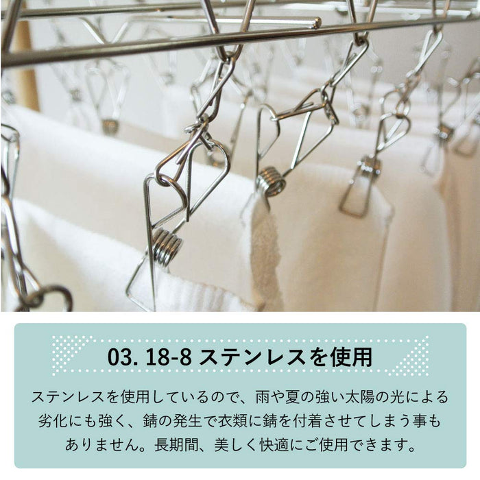 Ohki Works (Ohki) Japan Stainless Steel Hanger DL 00381-4 Silver 59.5x35xH40cm - Tangle-Free-Kiichin - The #1 Place for Japanese Goods in Your Hand!