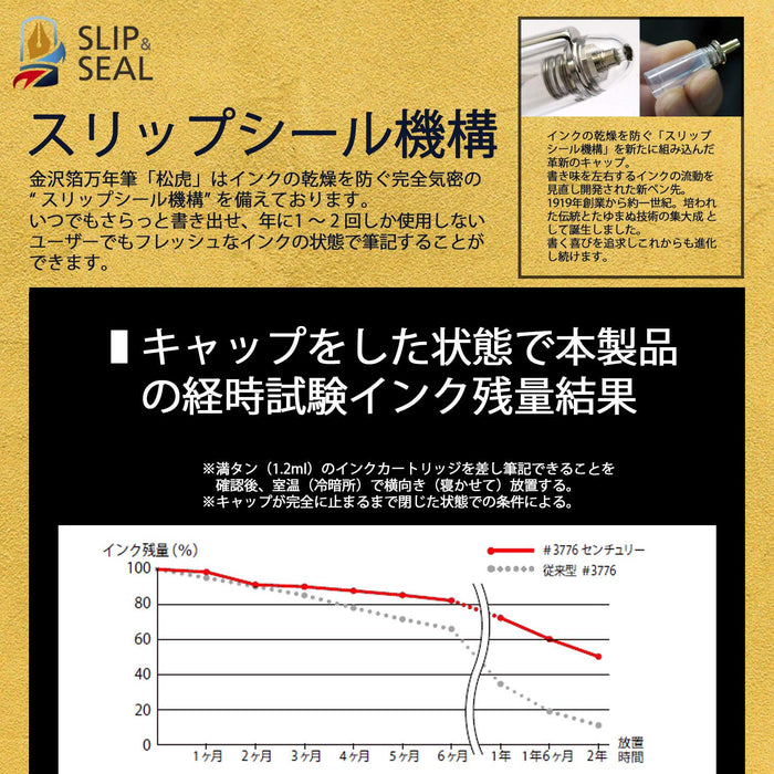 Platinum Fountain Pen Century Kanazawa Foil Matsutora Japan Medium Point Pnb-35000H#55-3 - Elegant Japanese Medium Point Pen-Kiichin - The #1 Place for Japanese Goods in Your Hand!