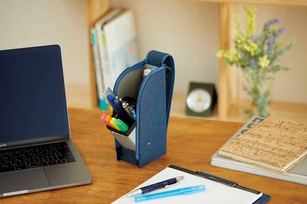 Reimei Fujii Fy379K Cool Navy Pen Case - Stylish Pencil Holder from Japan-Kiichin - The #1 Place for Japanese Goods in Your Hand!