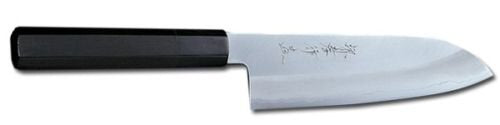 Sakai Takayuki Ginsan Ebony Santoku Knife 180mm Silver-3 Steel 14261-Kiichin - The #1 Place for Japanese Goods in Your Hand!