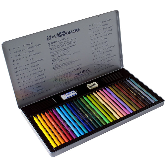 Sakura Crepas 30-Color Japanese Colored Pencils - Fy30Nu-Kiichin - The #1 Place for Japanese Goods in Your Hand!