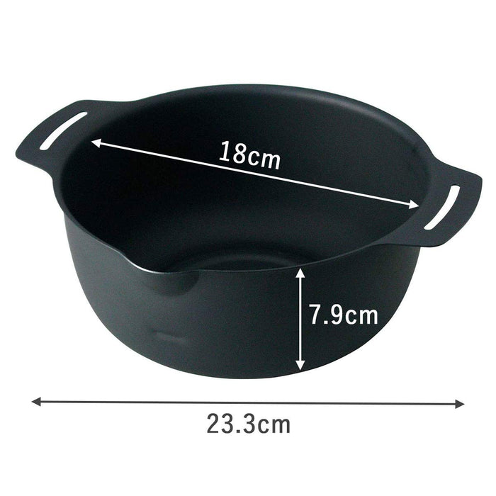 Shimomura Planning And Sales 41109 Japan Tsubamesanjo Iron Deep Fryer Tempura 18Cm 1.7L Ih Compatible-Kiichin - The #1 Place for Japanese Goods in Your Hand!