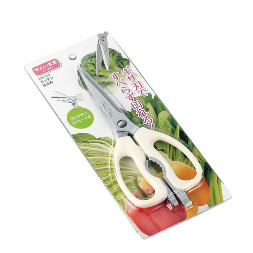 Shimomura Kogyo Ajishokubo ASK-403 Kitchen Scissors Easy Wash Jagged Blade Disassembly-Kiichin - The #1 Place for Japanese Goods in Your Hand!