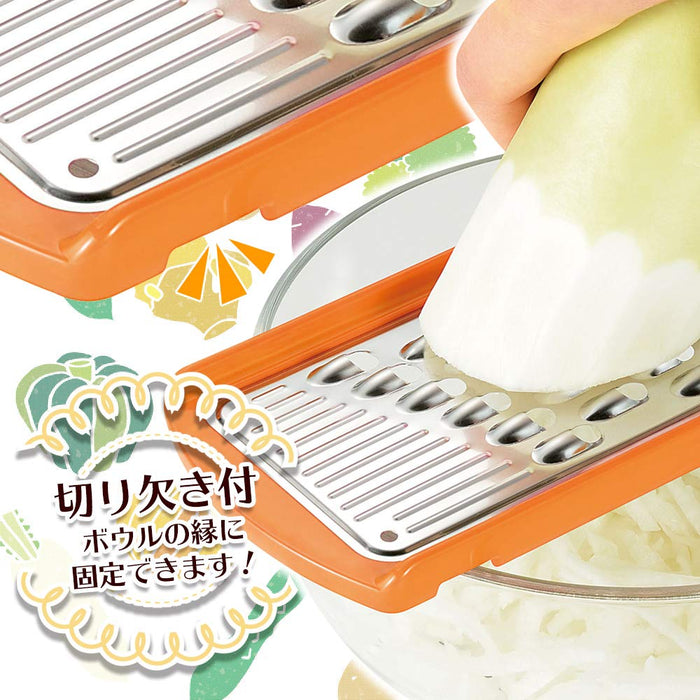 Shimomura Kougyou Japan Orange Shredded Shiri Shiri Dishwasher-Safe 268x90x14mm-Kiichin - The #1 Place for Japanese Goods in Your Hand!