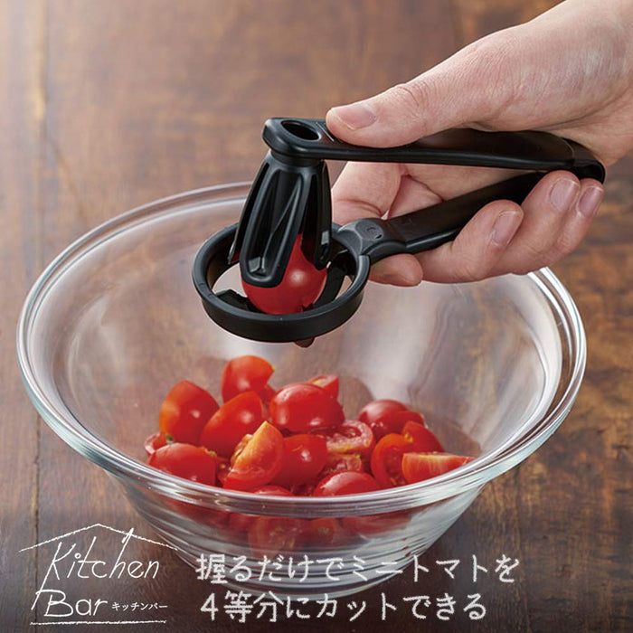 Shimomura Kogyo KIB-615 Tomato Cutter Japan Dishwasher Safe 100x135x50mm Tsubame-Sanjo Black-Kiichin - The #1 Place for Japanese Goods in Your Hand!