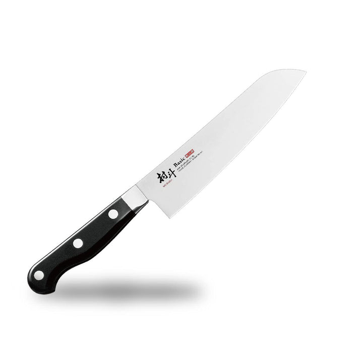 Shimomura Kougyo Santoku Knife 170mm Molybdenum Vanadium Steel MBS-101 Niigata Tsubame-Sanjo Black-Kiichin - The #1 Place for Japanese Goods in Your Hand!