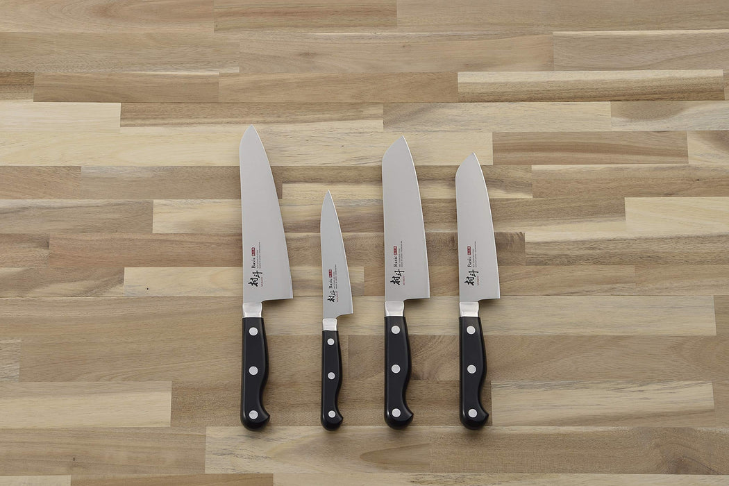 Shimomura Kougyo Santoku Knife 170mm Molybdenum Vanadium Steel MBS-101 Niigata Tsubame-Sanjo Black-Kiichin - The #1 Place for Japanese Goods in Your Hand!