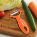 Shimomura Kougyou Vck-02O Kinpira Peeler Orange DW Safe Japan Niigata Tsubame-Sanjo-Kiichin - The #1 Place for Japanese Goods in Your Hand!