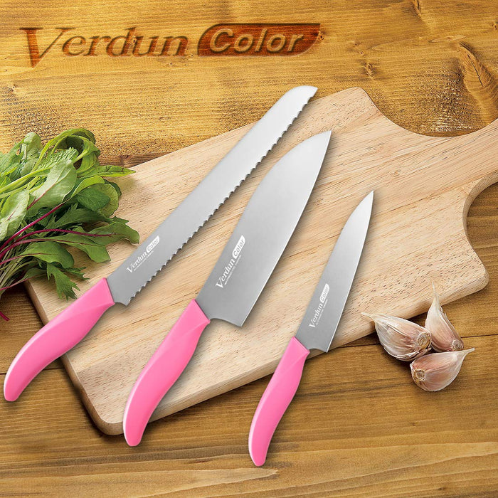 Shimomura Kogyo Japan Vcn-03P 130mm Pink Knife Molybdenum Vanadium Steel Dishwasher Safe-Kiichin - The #1 Place for Japanese Goods in Your Hand!