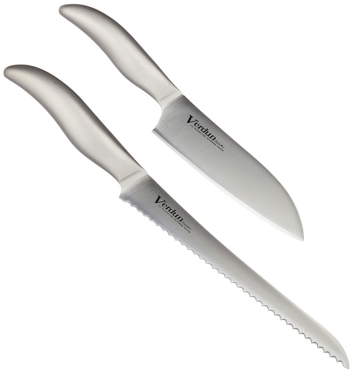 Shimomura Kogyo OVD-40 Santoku & Bread Knife Set (145/225mm Molybdenum Vanadium Steel Japan Made Dishwasher Safe)-Kiichin - The #1 Place for Japanese Goods in Your Hand!