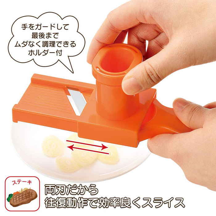 Shimomura Kougyou Yakipa! Garlic Slicer YP-617 Orange 60x55x170mm-Kiichin - The #1 Place for Japanese Goods in Your Hand!