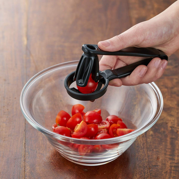 Shimomura Kougyou VB-619 Antibacterial Mini Tomato Cutter Made in Japan Dishwasher Safe-Kiichin - The #1 Place for Japanese Goods in Your Hand!