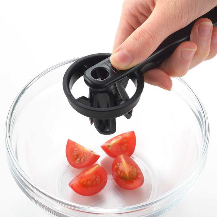 Shimomura Kougyou VB-619 Antibacterial Mini Tomato Cutter Made in Japan Dishwasher Safe-Kiichin - The #1 Place for Japanese Goods in Your Hand!