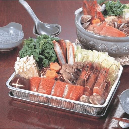 Shinetsu Works Stainless Steel Deep Mesh Colander 6.5 Mesh No.21 - 250X203mm-Kiichin - The #1 Place for Japanese Goods in Your Hand!