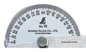 Shinwa Measurement Silver Protractor No.19 62480 - High-Quality Japanese Made Tool-Kiichin - The #1 Place for Japanese Goods in Your Hand!