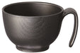 Skater Woodgrain Tea Bowl 370ml w/Handle Black Japan NBLs1H-Kiichin - The #1 Place for Japanese Goods in Your Hand!