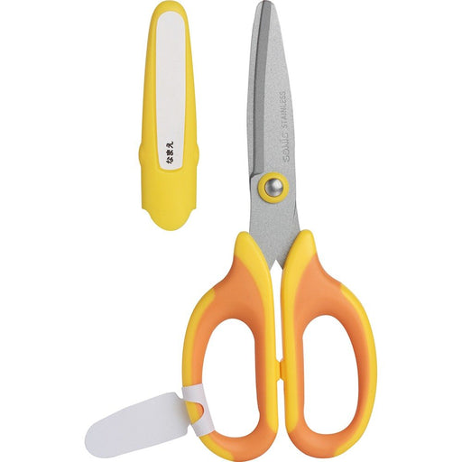 Sonic Japan Left-Handed Yellow School Scissors SK-367-Y-Kiichin - The #1 Place for Japanese Goods in Your Hand!
