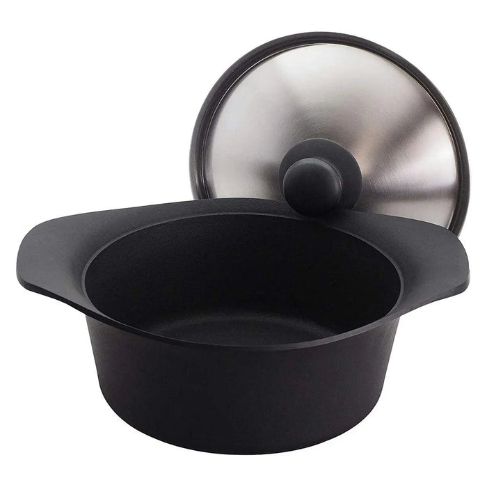 Nihon Yoshokki 22Cm Cast Iron Induction Deep Casserole with Stainless Steel Lid-Kiichin - The #1 Place for Japanese Goods in Your Hand!