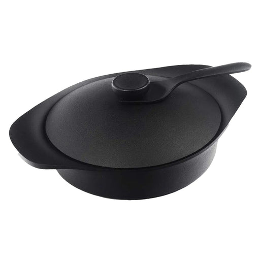 Nihon Yoshokki 22Cm Cast Iron Induction Shallow Casserole with Lid & Fork-Kiichin - The #1 Place for Japanese Goods in Your Hand!
