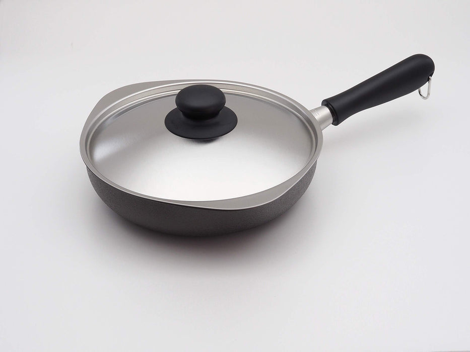 Sori Yanagi Japan Iron Frying Pan 22Cm with Lid - IH Compatible, Double Fiber Line, Nitriding-Kiichin - The #1 Place for Japanese Goods in Your Hand!
