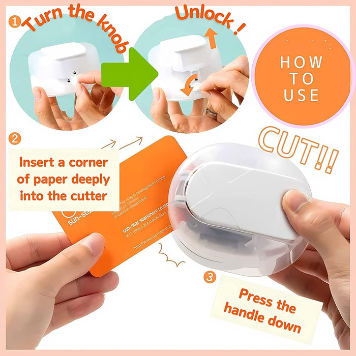 Sun-Star Japan Kadomaru Pro Neo White Corner Cutter - Efficient and Versatile Tool-Kiichin - The #1 Place for Japanese Goods in Your Hand!