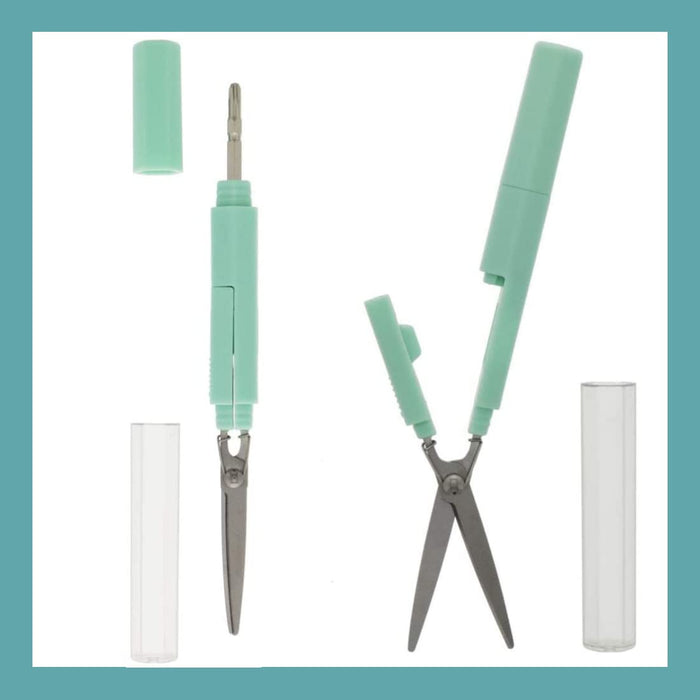 Sun-Star Stationery Light Green Stickyle Scissors - Japanese S3720071-Kiichin - The #1 Place for Japanese Goods in Your Hand!