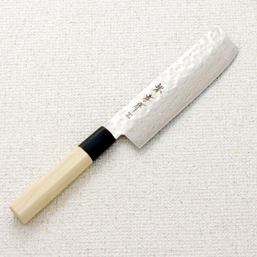 Takayuki Aoki Knives 45 Layer Hammered Damascus Nakiri 160mm 16cm-Kiichin - The #1 Place for Japanese Goods in Your Hand!